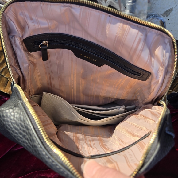 Fiorelli Prunella Black Pebble Backpack NWT Faux Leather - Picture 8 of 11